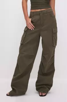 Брюки милиционеры Good American, зеленый