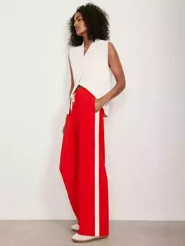 Брюки Mint Velvet Side Stripe Wide Leg, красный