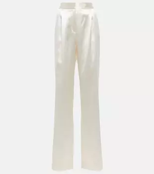 Брюки Miriam из шелка и шерсти DANIELLE FRANKEL, белый