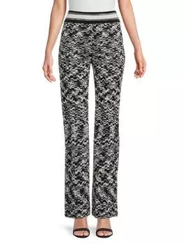 Брюки Missoni без застежек с абстрактным узором, черный
