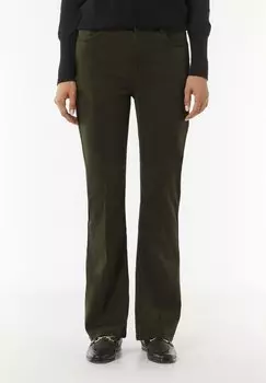 Брюки MIT FLARED LEG comma casual identity, оливковый