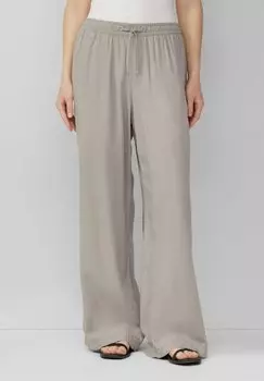 Брюки MIT GUMMIZUG UND WEITEM BEIN QS, светло-серый