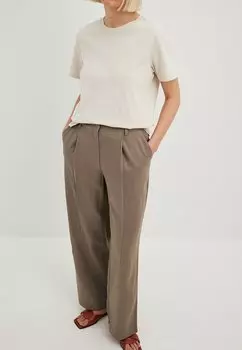 Брюки Mit Hoher Taille Und Weitem Bein NA-KD, цвет bark