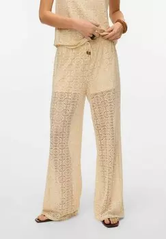 Брюки MIT WEITEM BEINSCHNITT VMMAYA MITTLERE TAILLE Vero Moda, кремовый