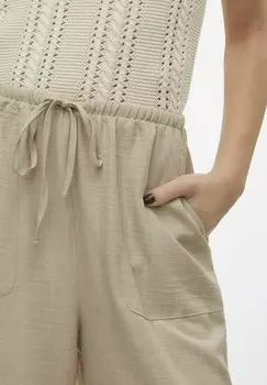 Брюки MIT WEITEM BEINSCHNITT VMMELANEY HOHE TAILLE Vero Moda, бежевый