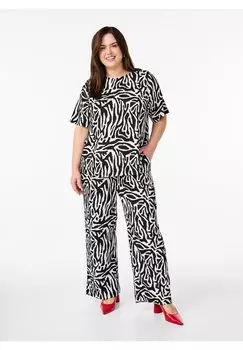 Брюки MIT ZEBRAPRINT Zizzi, черный