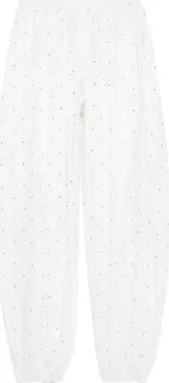Брюки MM6 Maison Margiela Logo Printed Balloon Pants 'White', белый