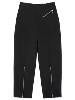 Брюки MM6 Maison Margiela с застежкой-молнией, черный