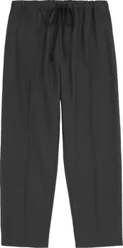 Брюки MM6 Maison Margiela Straight Wool 'Black', черный