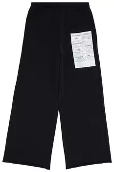 Брюки MM6 Maison Margiela Unbrushed Sweat Jersey Pant 'Washed Black', черный