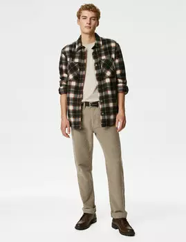 Брюки Moleskin стандартного кроя Marks & Spencer, тауп