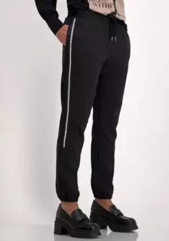 Брюки Monari Jogger с галлонными полосками, черный