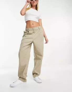 Брюки Monki Tailored, бежевый