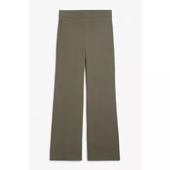 Брюки Monki Wide leg super-soft, серо-коричневый