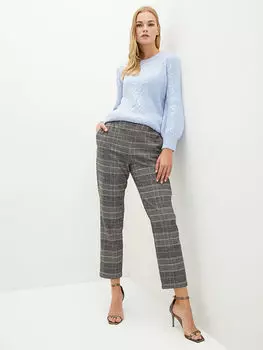 Брюки-морковки с эластичной резинкой на талии и удобным узором для женщин LC Waikiki Basic