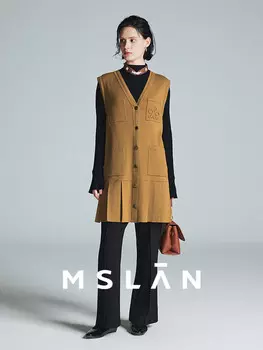 Брюки MSlan с микроклешами, черный