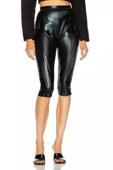 Брюки Mugler Skinny Bermuda Short, черный