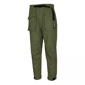 Брюки multi-pockets knitted long pants men dark green Converse, зеленый