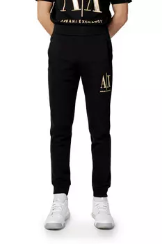 Брюки мужские Armani Exchange спортивные с логотипом бренда, черный