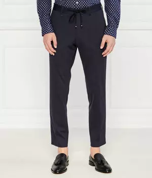 Брюки мужские Boss из вискозы с декоративным шнурком, синий