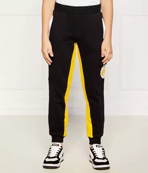 Брюки мужские Guess с лампасами, черный/желтый