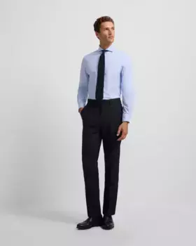 Брюки мужские из натурального эластичного материала светло-синего цвета Silbon, синий