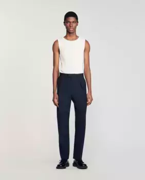 Брюки мужские классические Sandro, темно-синий