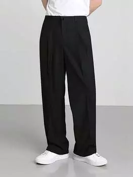 Брюки мужские Manfinity Mode плиссированные, черный