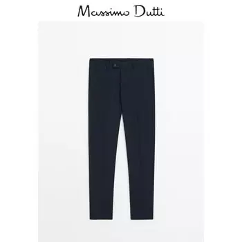 Брюки мужские Massimo Dutti фактурные, темно-синий