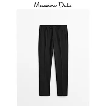 Брюки мужские Massimo Dutti из чистой шерсти, черный