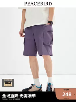 Брюки мужские Peacebird прямые, фиолетовый