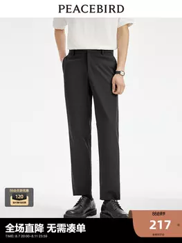 Брюки мужские Peacebird с вышивкой, черный