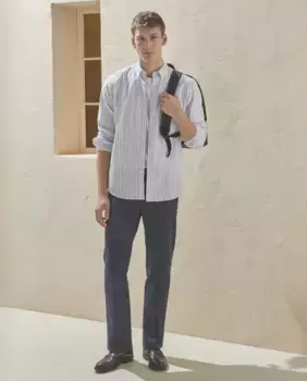 Брюки мужские спортивные, классические хлопок с эластаном Dustin, темно-синий