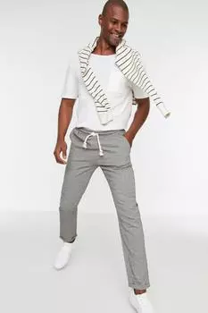 Брюки мужские Trendyol с эластичной резинкой на талии, черный