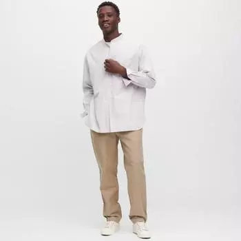 Брюки мужские Uniqlo Linen Blend Relaxed Fit Trousers, бежевый