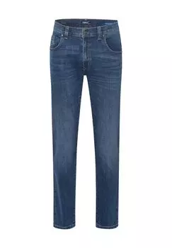 Брюки мужские, застежка на пуговицы, 5 карманов PIONEER, темно-синий