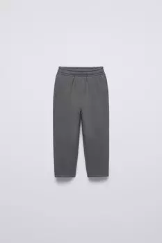 Брюки на флисовой подкладке ZARA, средне-серый