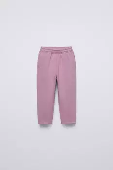 Брюки на флисовой подкладке ZARA, темно-розовый