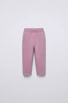 Брюки на флисовой подкладке ZARA, темно-розовый