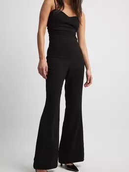 Брюки NA-KD Boot cut Pants, черный