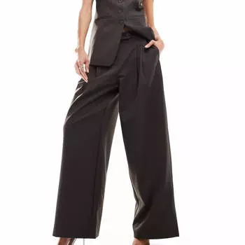 Брюки NA-KD Co-Ord Pocket Detail, темно-зеленый