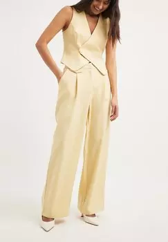 Брюки NA-KD, цвет butter