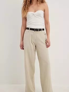 Брюки NA-KD, светло-бежевый