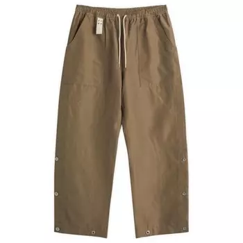 Брюки на кнопках из поплина Comme Des Garons Homme, серый