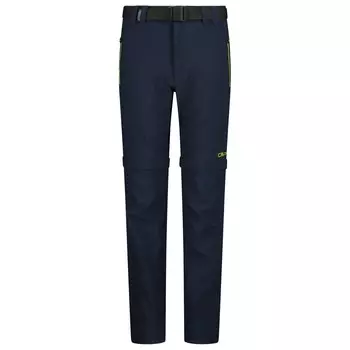 Брюки на молнии Cmp Boy's Zip Off Pant with Belt, цвет Black Blue/Limegreen