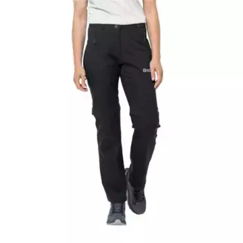Брюки на молнии Jack Wolfskin "ACTIVE TRACK ZIP OFF PANTS W", длинные брюки и шорты в одном, черный