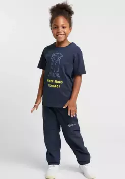 Брюки на молнии Jack Wolfskin "ACTIVE ZIP OFF PANTS K", синий