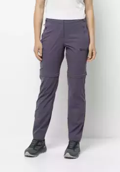 Брюки на молнии Jack Wolfskin "GLASTAL ZIP AWAY PANTS W", цвет Dark-Grape