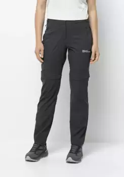 Брюки на молнии Jack Wolfskin "GLASTAL ZIP AWAY PANTS W", черный