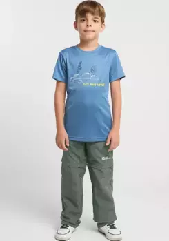 Брюки на молнии Jack Wolfskin "SAFARI ZIP OFF PANTS K", зеленый